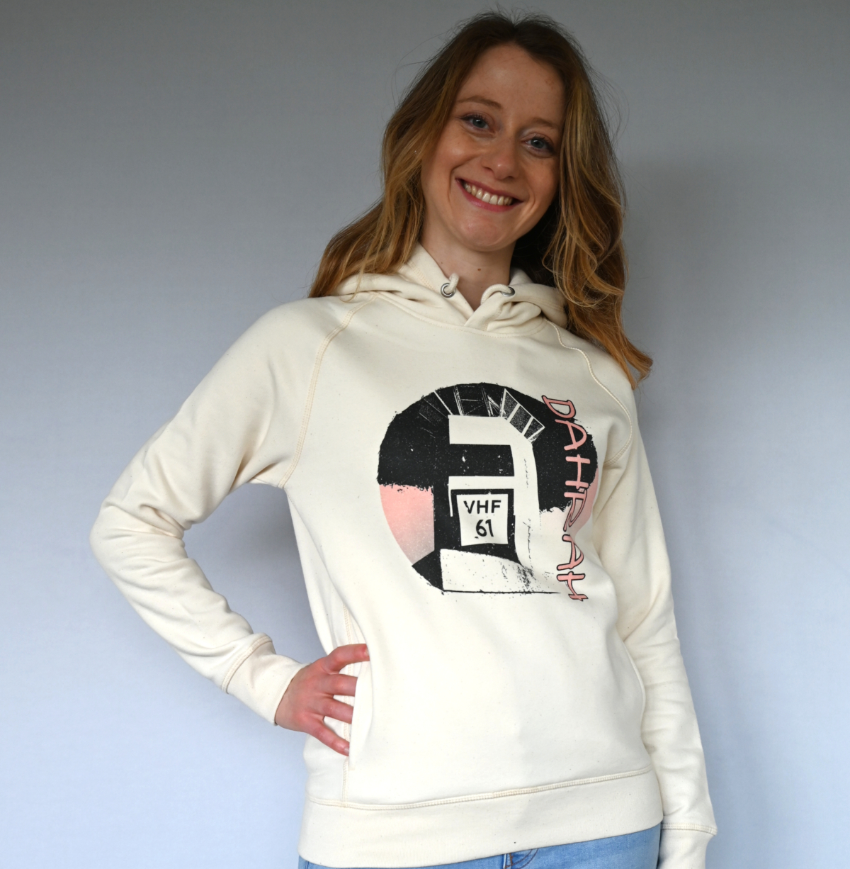 Beautiful high quality organic hoodie with print of a Dutch lighthouse.