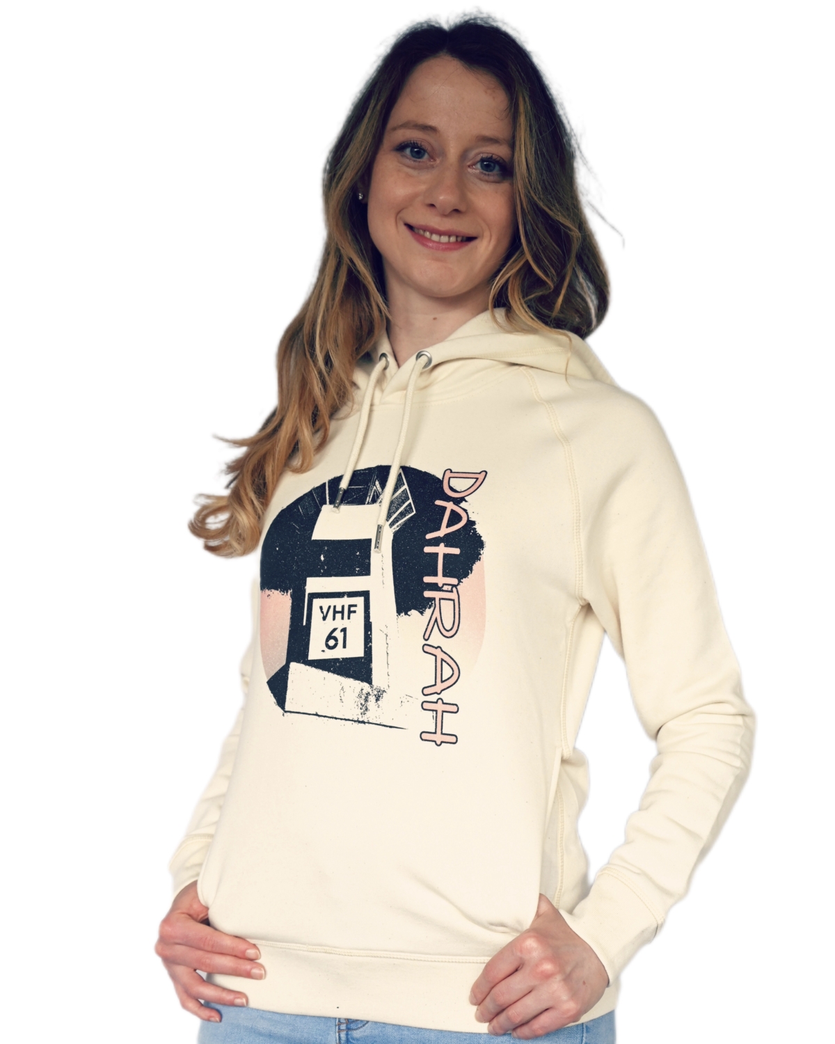 Beautiful high quality organic hoodie with print of a Dutch lighthouse.