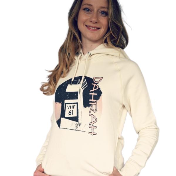 High quality hoodie with print of a Dutch lighthouse.