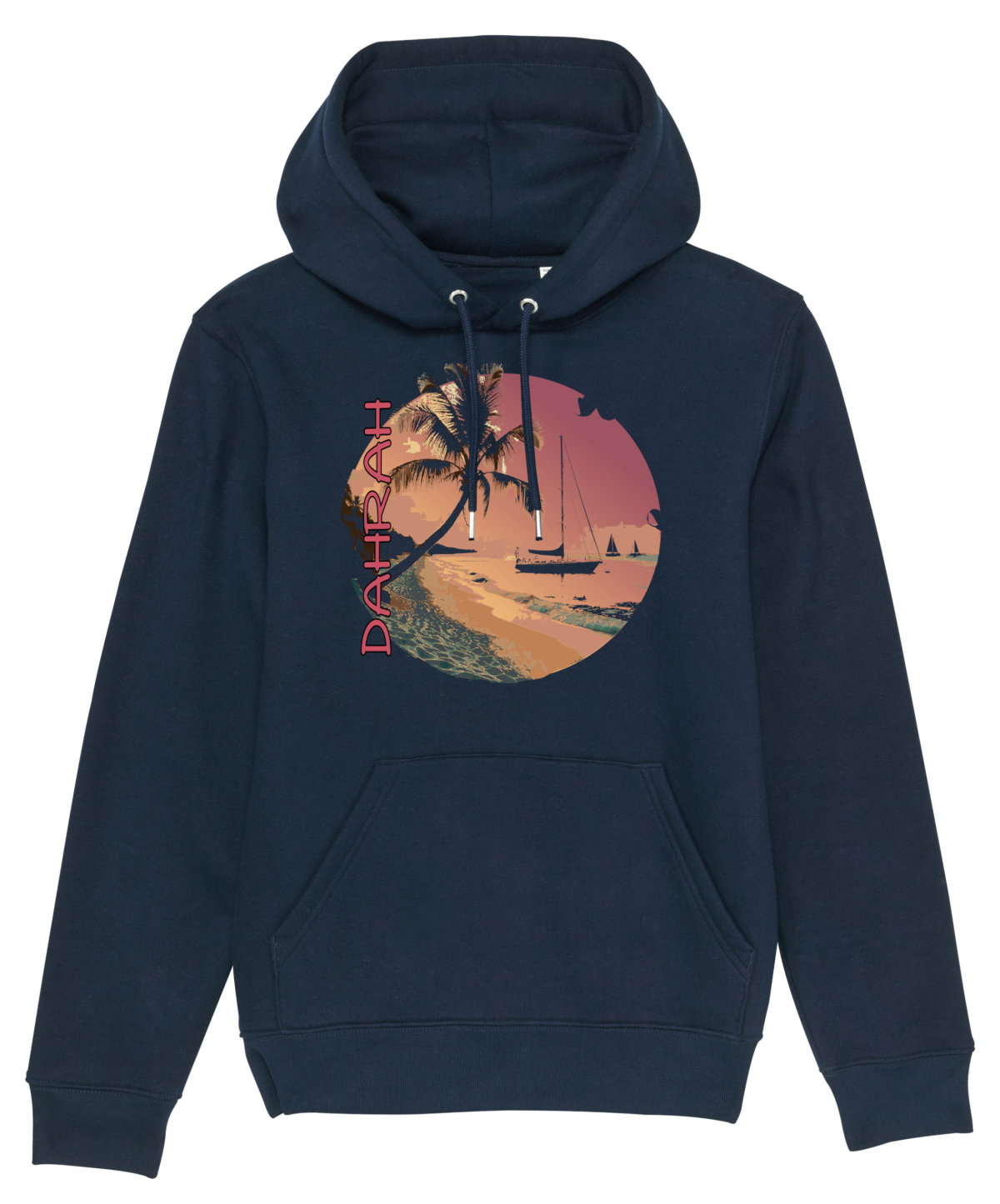 Dahrah Darah High quality hoodie with print of sailboats.